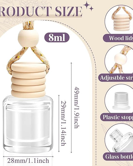 AROIC Car Air Freshener Diffuser Set, 6 Pack Lavender Natural Slow-Release Fragrance, Long Lasting Air Freshener for Women & Men Car Accessories, Hanging Cute Automotive Interior Decor Gift (8ml Each)