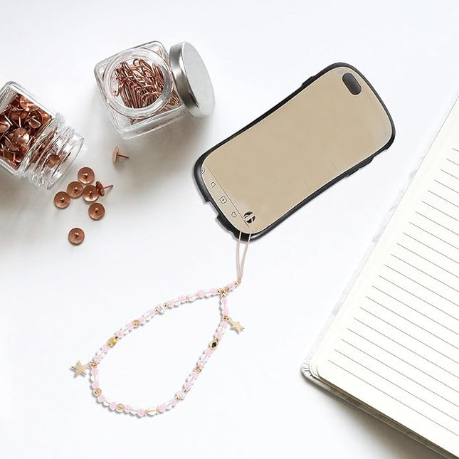 Five-pointed Star Beaded Phone Charm Strap Anti-slip Wrist Lanyard for Cell Phones Lightweight and Comfortable for Outdoor Use Versatile Hanging Pendant for Keys and Bags