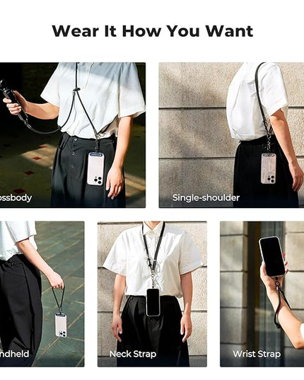 K&F CONCEPT 2-in-1 Phone Lanyard Crossbody with 1/4" Screw, Adjustable Anti Theft Crossbody Strap Compatible for DJI Osmo