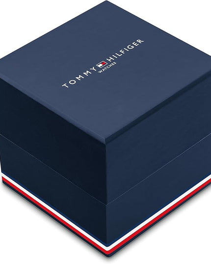 Tommy Hilfiger Men's 3H Quartz Watch, Stainless Steel Bracelet, Water Resistant 3 ATM, Modern and Stylish Timepiece, Gift for Him, 42mm