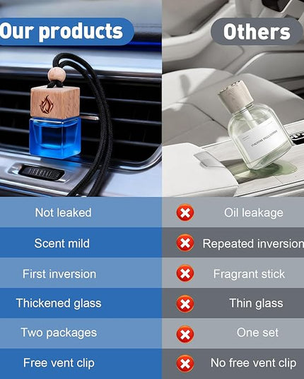 Car Air Freshener Hanging 2 Pack, Cologne Fragrance Long Lasting Car Scent Essential Oil Diffuser, Car Accessories Air Diffuser for Men
