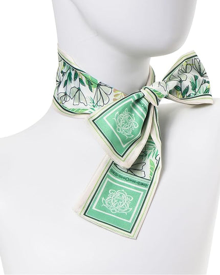 4 Pack Purse Scarf Handbags Skinny Twill Hair Scarves Narrow Neck Scarf Band Women Fashion Accessories Bag Charms