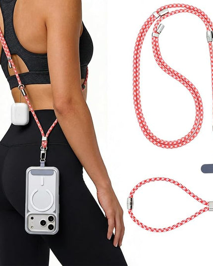 Phone Lanyard & Phone Wrist Strap, 3 in 1 Adjustable Anti Theft Phone Strap for Travel Hiking Cycling Climbing