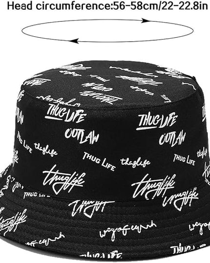 XYIYI Cute Bucket Hat Beach Fisherman Hats for Women, Reversible Double-Side-Wear