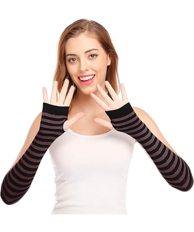 Bienvenu Punk Gothic Rock Long Arm Warmer Fingerless Gloves
