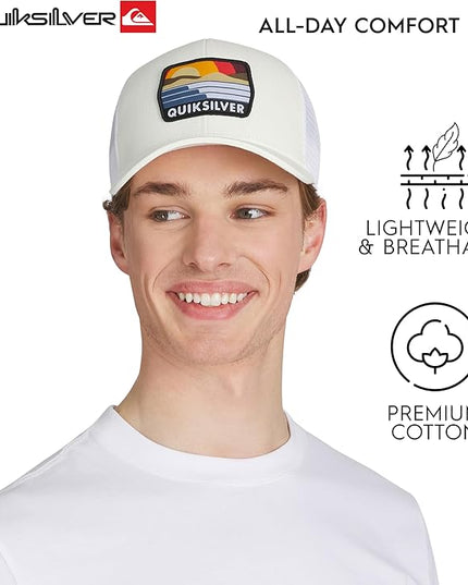Quiksilver Men's Premium Cotton Adjustable Snap Back Logo Baseball Cap