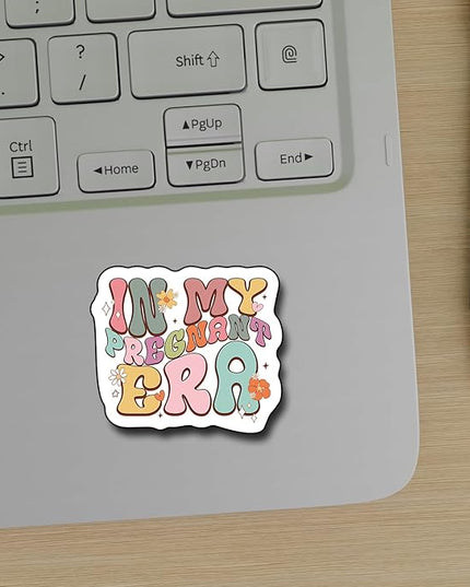 (3Pcs) in My Pregnant Era Sticker, Decal Gifts Decorate Books Laptop Phone Water Bottles Kindles Stickers Tumbler Sticker Waterproof Vinyl Decorate Sticker 3" Inch
