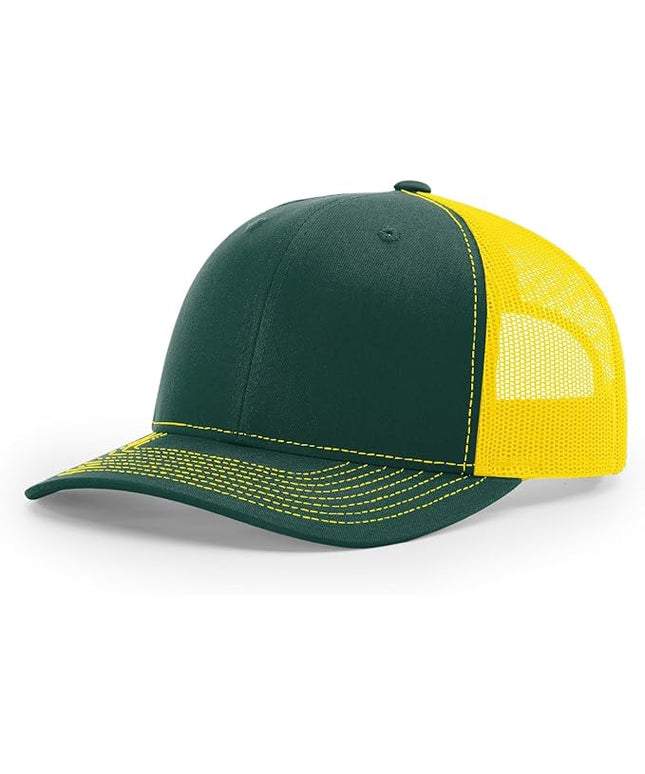 Richardson 112 Trucker Hat - Premium Adjustable Snapback Hat - Structured Six Panel Richardson Blank Caps