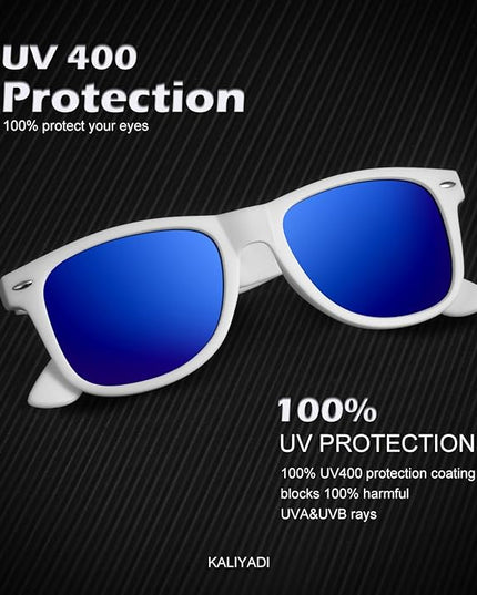 KALIYADI Polarized Sunglasses for Men and Women Matte Finish Sun glasses Color Mirror Lens UV Blocking (3 Pack)