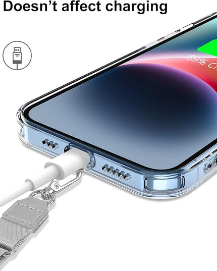 SHANSHUI Phone Lanyard, 2 Pack Phone Lanyard Strap 2 Pcs Durable Tether Tab Patches Universal Nylon Phone Neck Phone Charm Lanyard Compatible for iPhone, All Most Smartphones (Black, Grey)