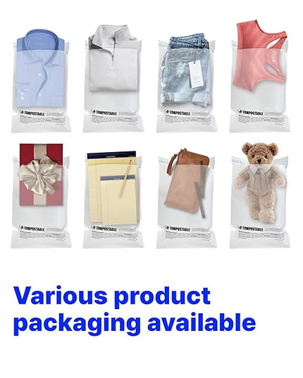 Eco Friendly Clear Poly Bags with Suffocation Warning - 12" x 15" (100 Count) - Strong Self Seal - Biodegradable Premium Frosted Bag for Packaging