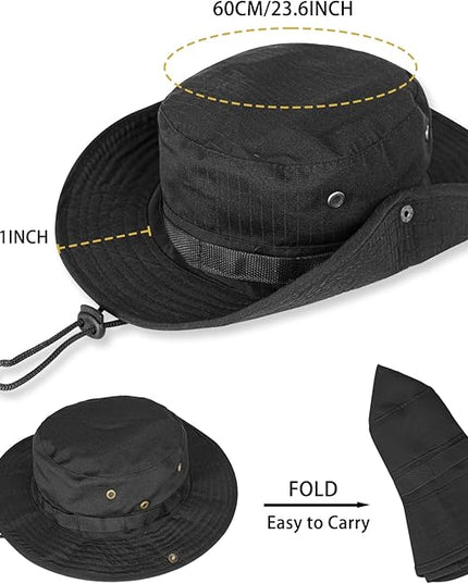 Sun Hats for Men Women Boonie Hat UPF 50+ Bucket Hat Wide Brim UV Protection Fishing Hiking Safari Outdoor Hats