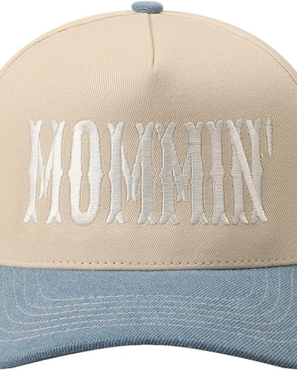 MIRMARU Two-Tone Vintage Canvas Trucker Hats for Men & Women, Adjustable Size Baseball Caps with Trendy Embroidered Design