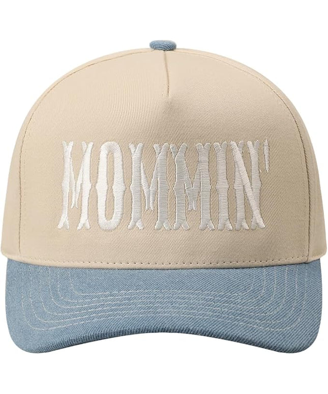 MIRMARU Two-Tone Vintage Canvas Trucker Hats for Men & Women, Adjustable Size Baseball Caps with Trendy Embroidered Design