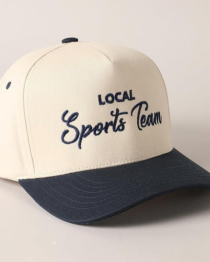 MIRMARU Two-Tone Vintage Canvas Trucker Hats for Men & Women, Adjustable Size Baseball Caps with Trendy Embroidered Design