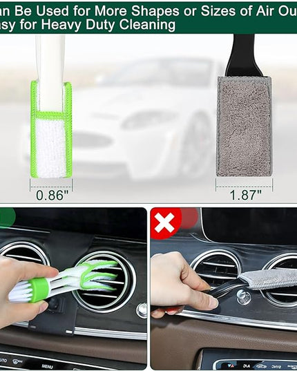 Car Interior Duster Detail Brushes, Soft Bristles Brush Car Accessories for Cleaning Dashboard Air Vent Crevice, Detailing Dusting Tool Kit for Auto Truck SUV RV