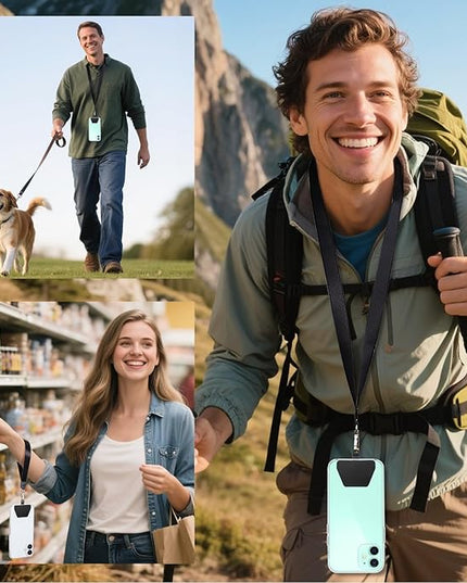 SHANSHUI Phone Lanyard, Neck Wrist Nylon Cell Phone Lanyard, 1 Pcs Tether Pads Compatible with iPhone & All Smartphones in Full Cover Cases