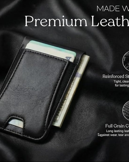 Genuine Leather Magsafe Wallet,10 Card Holder With Stand, Slim Magnetic Wallet Mag Safe for iPhone,Compatible With iPhone 17/16/15/14/13/12 Series and Selected Samsung Devices Apple Accessories, Black