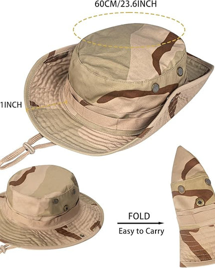 Sun Hats for Men Women Boonie Hat UPF 50+ Bucket Hat Wide Brim UV Protection Fishing Hiking Safari Outdoor Hats