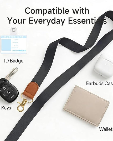 Cell Phone Lanyard Crossbody with Wrist Strap, Adjustable Pure Black Phone Lanyard Wrist for Phones, Car Keys, Wallet and ID Card – Universal Set