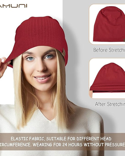 Slouchy Beanie for Men Women Soft Lightweight Running Beanie Hat Chemo Cap Skull Cap