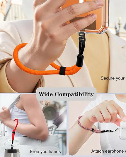 Phone Lanyard, 2 Pack Adjustable Cell Phone Lanyard Hand Phone Wrist Strap with Tether Tabs for Smartphones