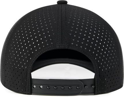 BOTVELA Men Adjustable Snapback Baseball Cap Vented Performance Laser Cut Mesh Hat