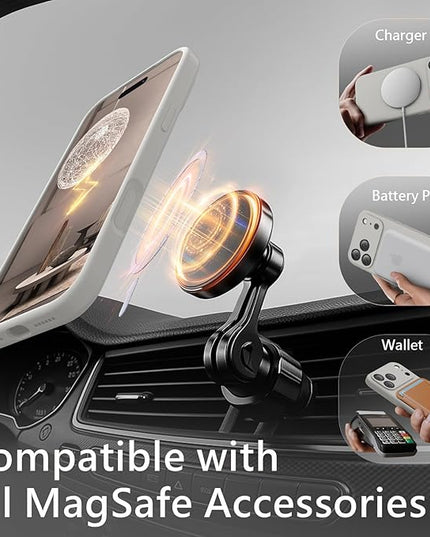 FireNova Magnetic for iPhone 17 Pro Max Case, Compatible with MagSafe, [Integrated Silicone Camera Control Button] [Camera Protection] Anti-Scratch Microfiber Lining Phone Case, 6.9", Natural Titanium