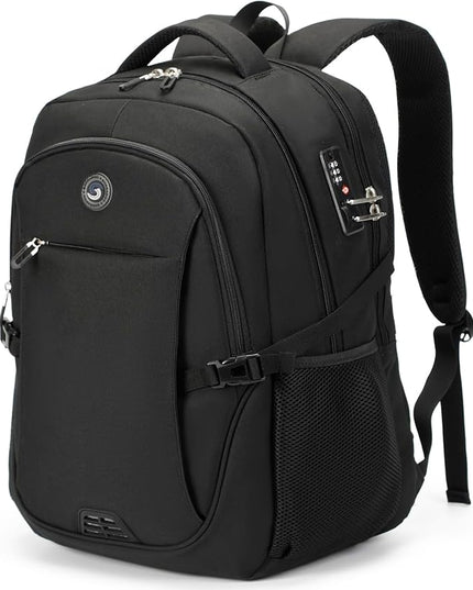 SHRRADOO Anti Theft Laptop Backpack Travel Backpacks with usb Charging Port for Women Men High School College Backpack Computer Bag Fits 17 Inch Laptop,Grey