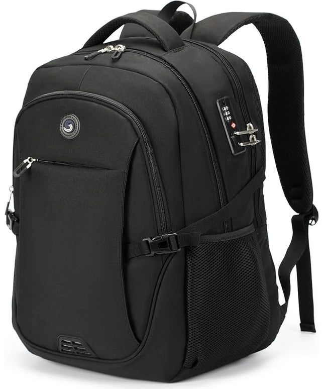 SHRRADOO Anti Theft Laptop Backpack Travel Backpacks with usb Charging Port for Women Men High School College Backpack Computer Bag Fits 17 Inch Laptop,Grey