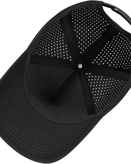 BOTVELA Men Adjustable Snapback Baseball Cap Vented Performance Laser Cut Mesh Hat
