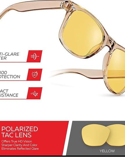 Retro Rewind Polarized Sunglasses for Men and Women - UV Protection Classic Sun Glasses