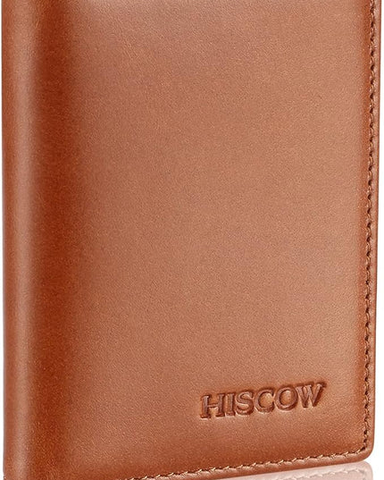 Leather Business Card Case Holder for Men & Women, Italian Calfskin