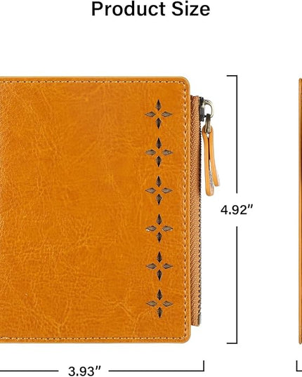 Lavemi Ultra Thin Small Compact Leather Womens Girls Wallets RFID Blocking Credit Card Holder for Women