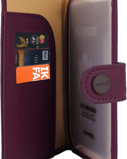 ZOPPEN Passport Holder Women, Passport Cover Travel Wallet Rfid Blocking Passport Wallet Cover Case Travel Essentials Document Organizer, Grape Purple