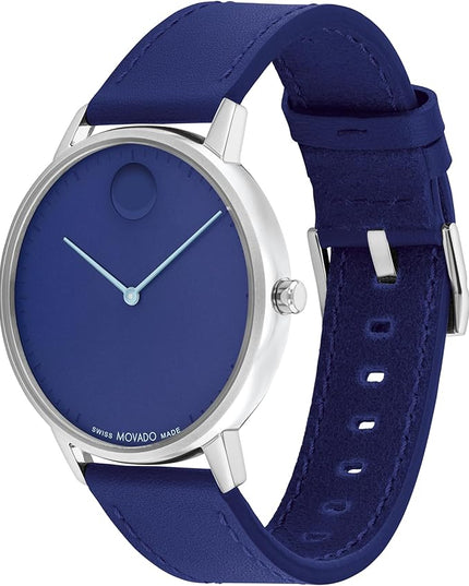 Movado Face Men's Luxury Quartz Watch - Swiss Movement - Water Resistance 30 Meters (3ATM) - Elegant Timepiece - Gift for Him - 41mm
