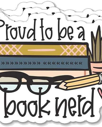 (3PCS) Proud to be a Book Nerd Sticker for Phone Tablet Laptop Car Truck Window | 3" Sticker