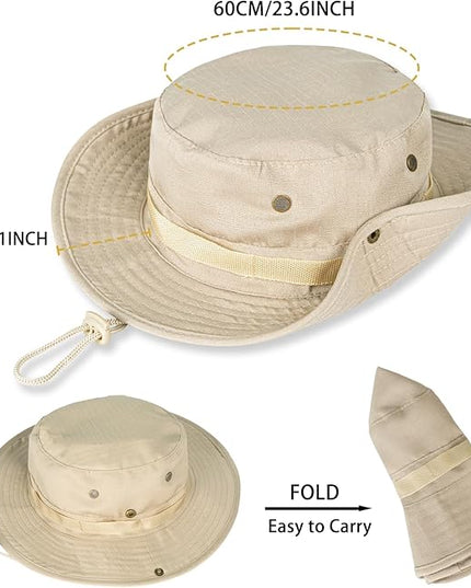 Sun Hats for Men Women Boonie Hat UPF 50+ Bucket Hat Wide Brim UV Protection Fishing Hiking Safari Outdoor Hats