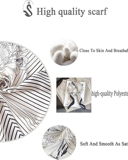 Neck Scarf For Womens Silky Head Scarves Hair Bandanas Square Scarf Fashion Accessories lightweight