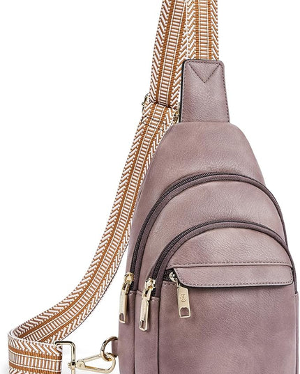 BOSTANTEN Small Sling Bag for Women Leather Crossbody Bags Fanny Pack Chest Bag for Travel