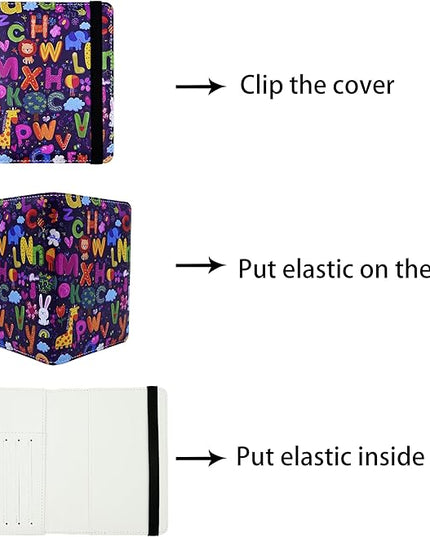 Passport Holder for Women and Men PU Leather Passport Cover for Travel (Alphabet)