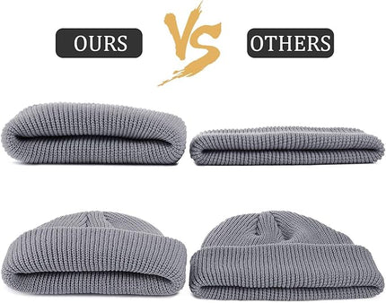 SATINIOR Trawler Beanie Watch Hat Roll-up Edge Skullcap Fisherman Beanie for Women Men