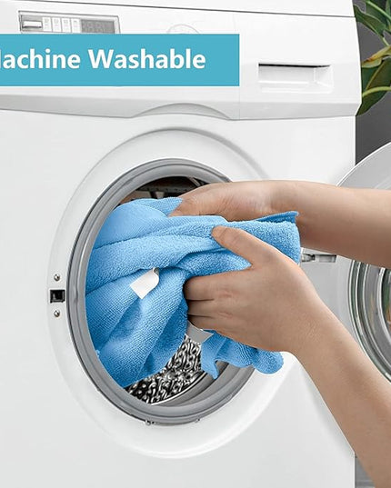 HOMEXCEL Blue Microfiber Cleaning Cloth, 8 Pack Cleaning Towels for Kitchen, Lint Free, Scratch-Free, Highly Absorbent, and Reusable Cleaning Rags for House, Window and Glass, Cars, 11.5 X11.5 inch
