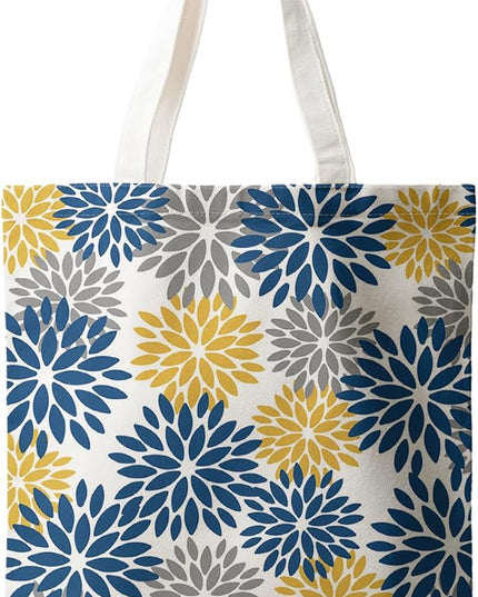 Horaldaily Canvas Tote Bag,Reusable Shoulder Tote Bag for Women Lady Casual Vacation, Shopping, Work, Gym