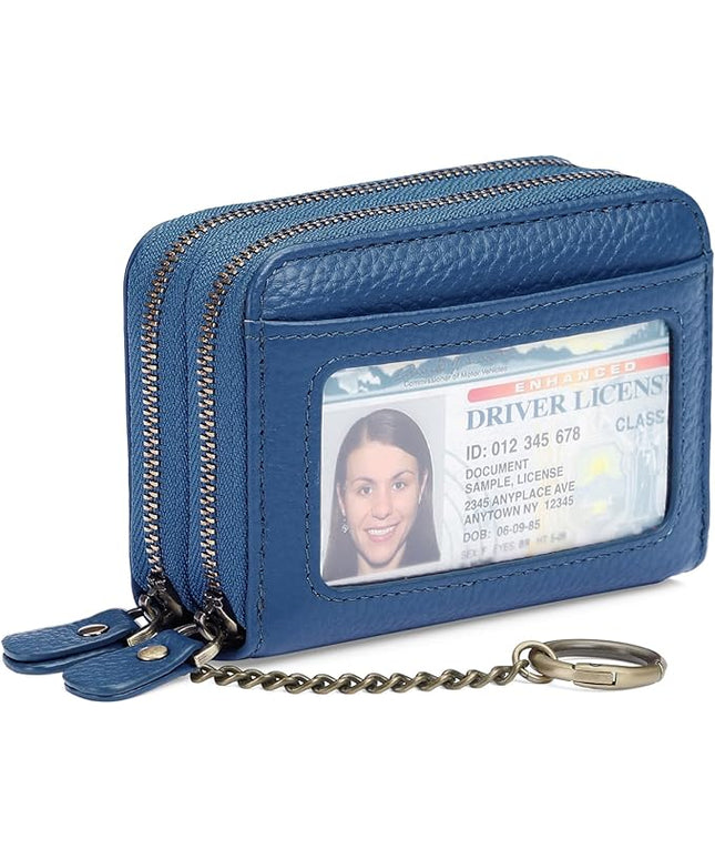 GOIACII Small Genuine Leather Wallet for Women, RFID Blocking Credit Card Holder Wallet