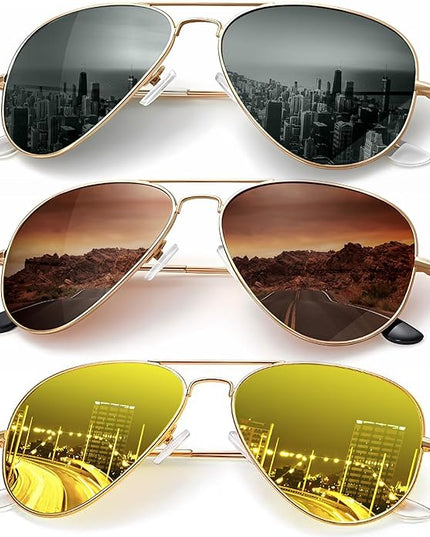 KALIYADI Classic Aviator Sunglasses for Men Women Driving Sun glasses Polarized Lens UV Blocking