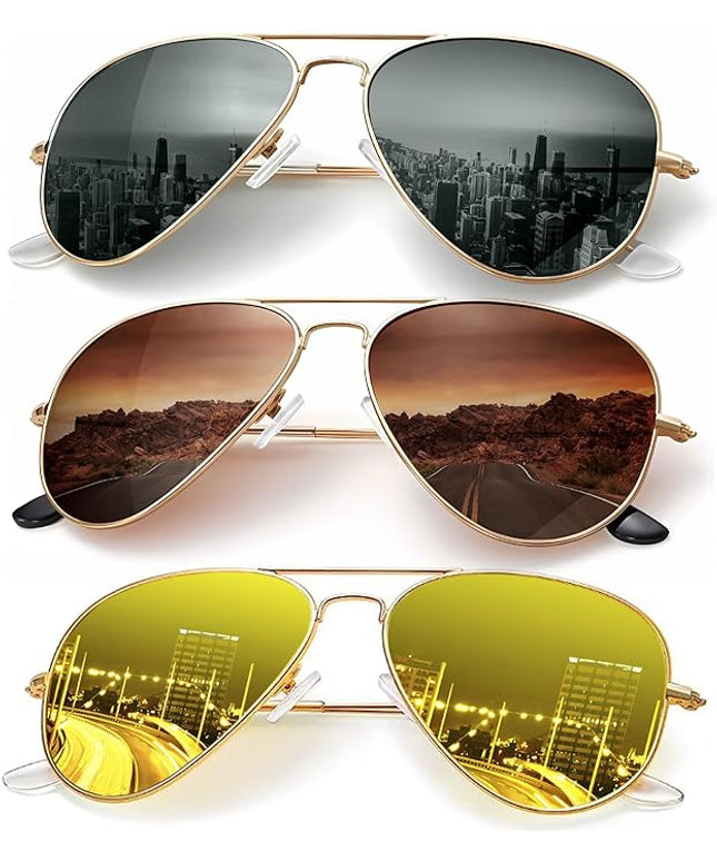 KALIYADI Classic Aviator Sunglasses for Men Women Driving Sun glasses Polarized Lens UV Blocking