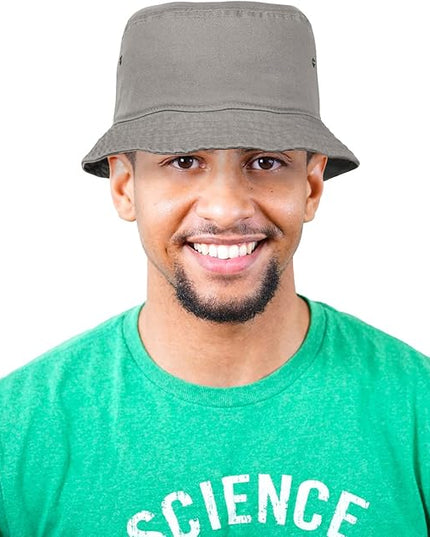 Falari Men Women Unisex Cotton Bucket Hat 100% Cotton Packable for Travel Fishing Hunting Summer Camp
