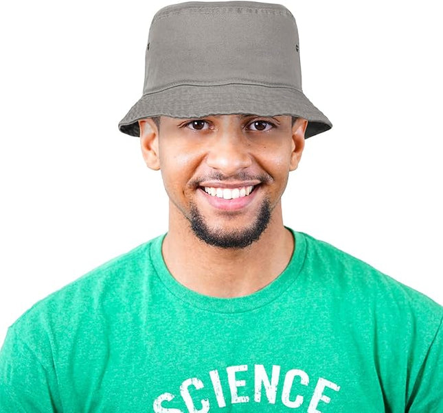 Falari Men Women Unisex Cotton Bucket Hat 100% Cotton Packable for Travel Fishing Hunting Summer Camp