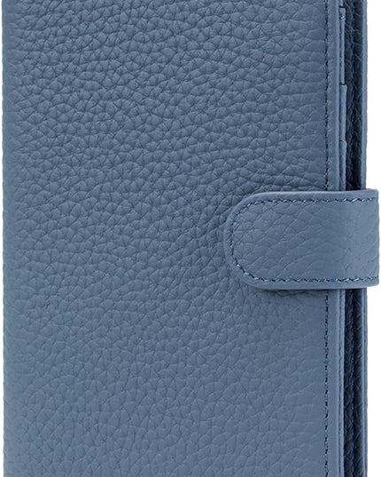 RFID Slim Passport Holder for Man & Women, Compact Leather Passport Wallet with Card Holders SIM Slots, Zippered Coins Pocket and Cash Holder Travel Passport Cover Case, Dark Blue